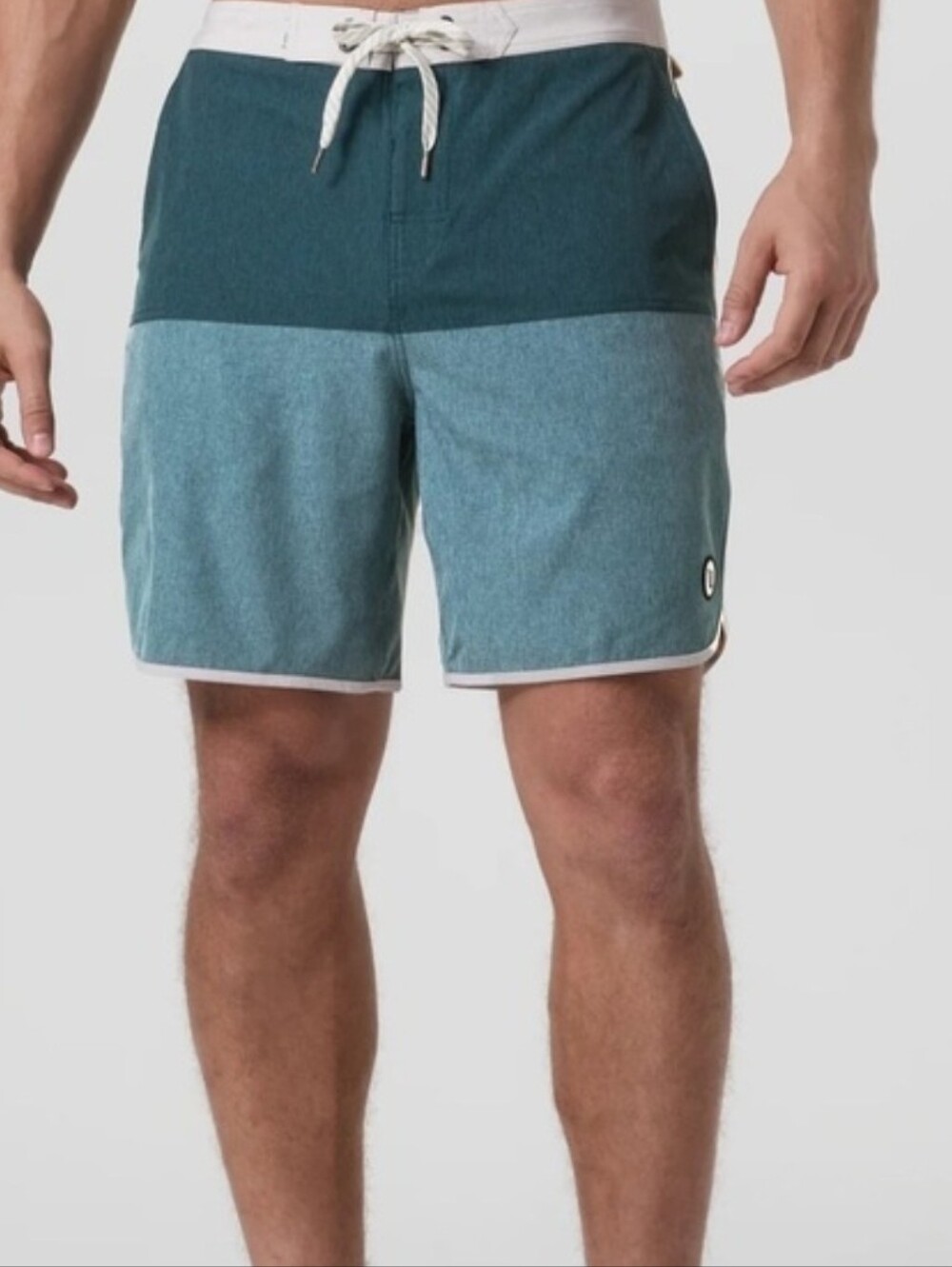 Mens Vuori Cruise Boardshort Colorblock Deep Sea Green Size 36